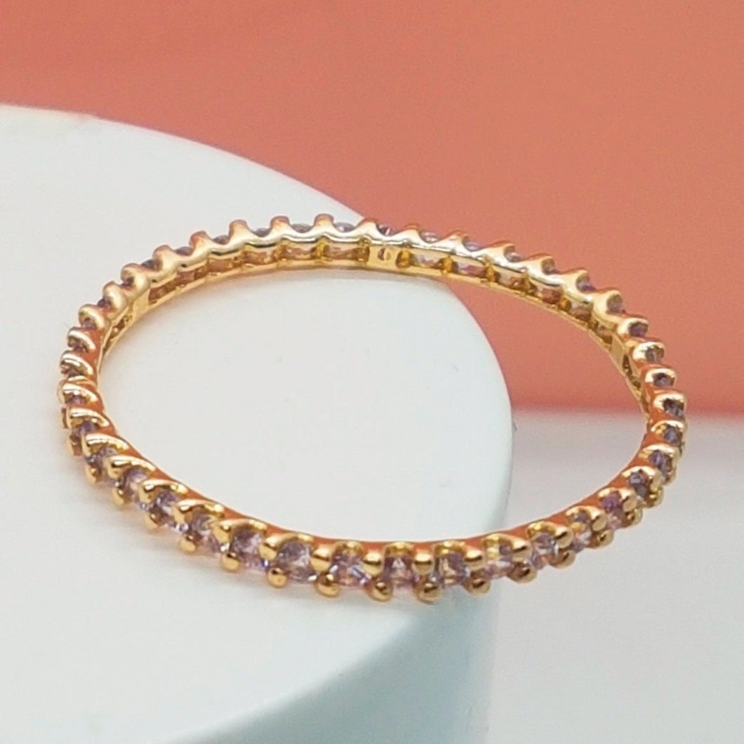Mini alianza zafiro rosa