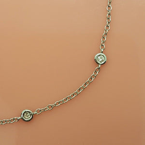 Pulsera Chatones oro blanco